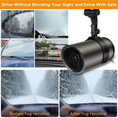 12V Auto-Entfroster mit Heiz- und Kühlfunktion, der die Sicht durch die Windschutzscheibe bei Nebel und Frost verbessert.