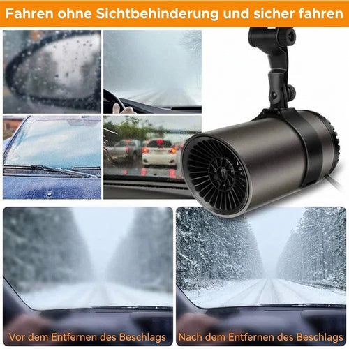 12V Auto-Entfroster mit Heiz- und Kühlfunktion – Kompakt, mit Saugnäpfen für Windschutzscheibe