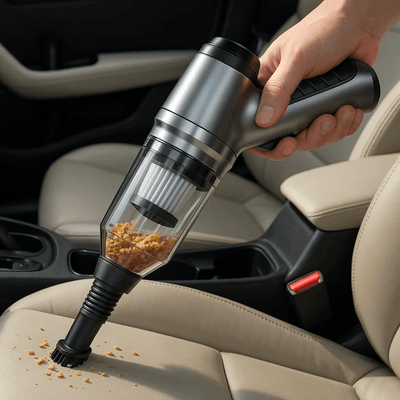 Akku-Autostaubsauger 95.000 Pa – Kabellos mit 6 Aufsätzen und Blasfunktion für gründliche Reinigung 0