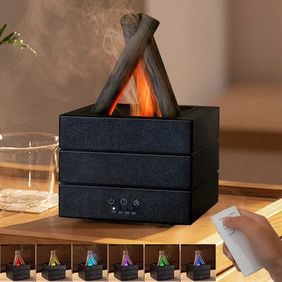 Aromadiffusor mit Flammeneffekt – Luftbefeuchtung, Timer und Fernbedienung 1