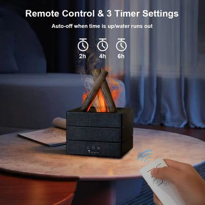 Aromadiffusor mit Flammeneffekt – Luftbefeuchtung, Timer und Fernbedienung 3