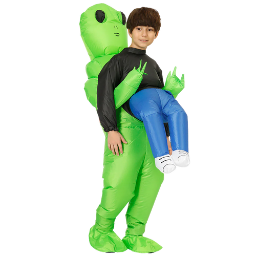 Aufblasbares Halloween Kostüm für Kinder und Erwachsene – Einzigartiges Alien-Design für Partys