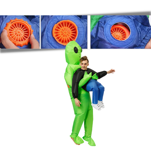 Aufblasbares Halloween Kostüm für Kinder und Erwachsene – Einzigartiges Alien-Design für Partys