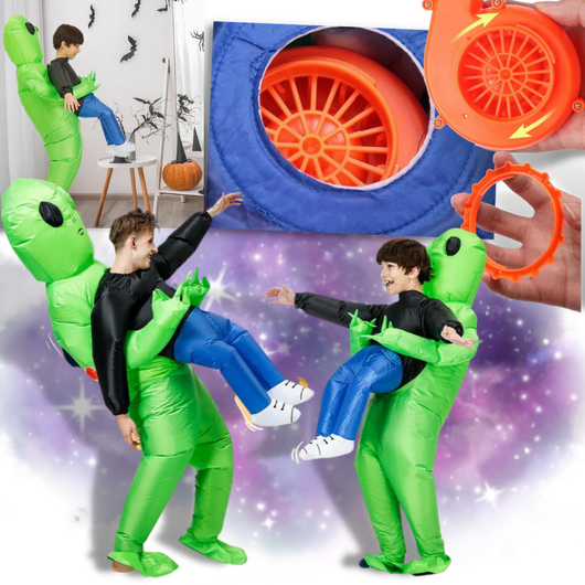 Aufblasbares Halloween Kostüm für Kinder und Erwachsene – Einzigartiges Alien-Design für Partys 5