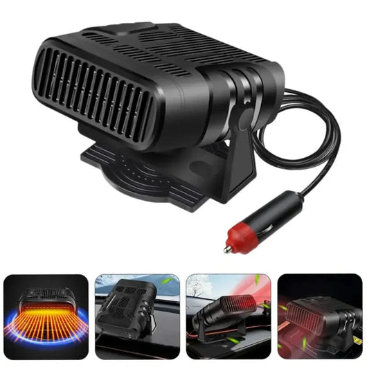 Tragbare 12V Auto-Heizung mit Kühlfunktion und 360-Grad-Drehgelenk für klare Sicht