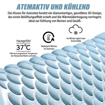 Autokissen mit Kühlgel – Atmungsaktiv, passend für Autositze und Bürostühle