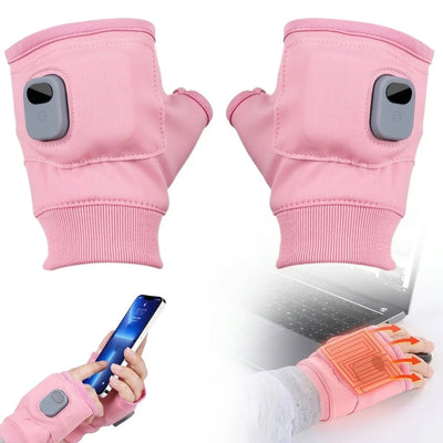 Beheizbare fingerlose Damen-Handschuhe mit USB-Anschluss und drei Heizstufen für den Winter