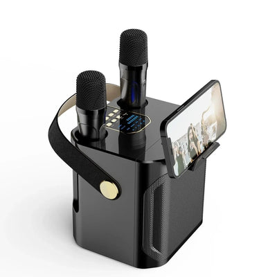 Bluetooth Lautsprecher mit 360° Sound – Tragbare Box für Karaoke und Partys, Dual-Mikrofon 1
