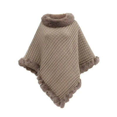 Damen Schal Kunstpelz – Warm als Stola oder Cape für Herbst und Winter 0