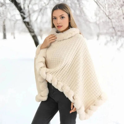Damen Schal Kunstpelz – Warm als Stola oder Cape für Herbst und Winter 1