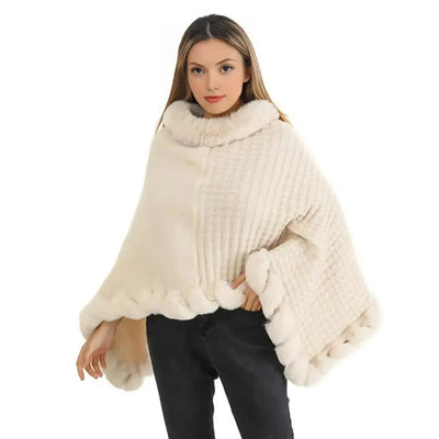 Damen Schal Kunstpelz – Warm als Stola oder Cape für Herbst und Winter 2