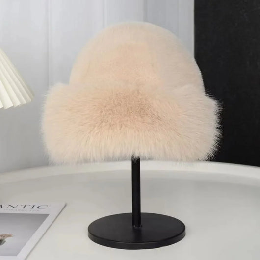 Damen Winterhut aus Kunstpelz – Warmer Plüsch Bucket Hat für kalte Tage 3