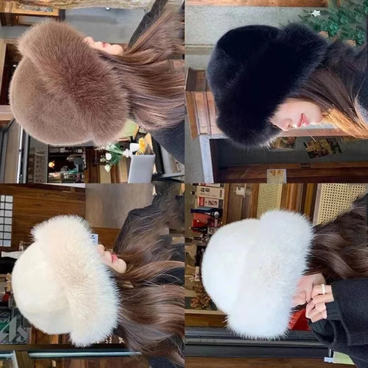 Damen Winterhut aus Kunstpelz – Warmer Plüsch Bucket Hat für kalte Tage 7