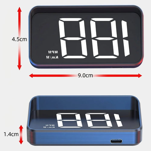 Digitaler Autotacho mit HUD-Projektion – GPS Beidou für 12V und 24V Fahrzeuge, werkzeuglose Installation