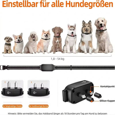 Elektrisches Hundehalsband mit Fernbedienung – Wasserdicht, 1000 m Reichweite, 16 Stufen