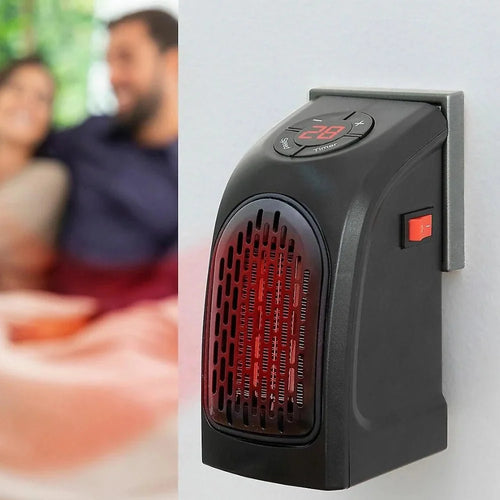 Elektroheizung 400 W mit Thermostat – Wandmontierbar für kleine Räume, kompakt und sicher