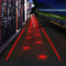 Fahrradlicht LED mit Laserprojektion – Rücklicht für sichere Nachtfahrten, wiederaufladbar