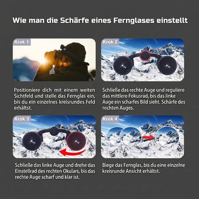 Fernglas 40x22 für Vogelbeobachtung – Faltbar, leicht, stoßfest und blendfrei