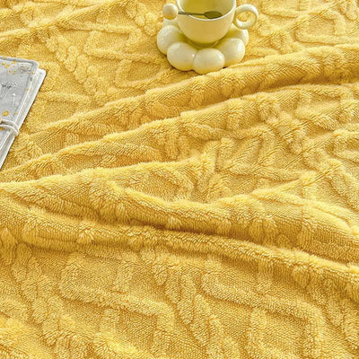 Fleecedecke doppelseitig mit 3D-Jacquardmuster – kuscheldecke flauschig für Sofa und Bett 1