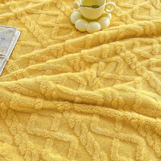 Fleecedecke doppelseitig mit 3D-Jacquardmuster – kuscheldecke flauschig für Sofa und Bett 1