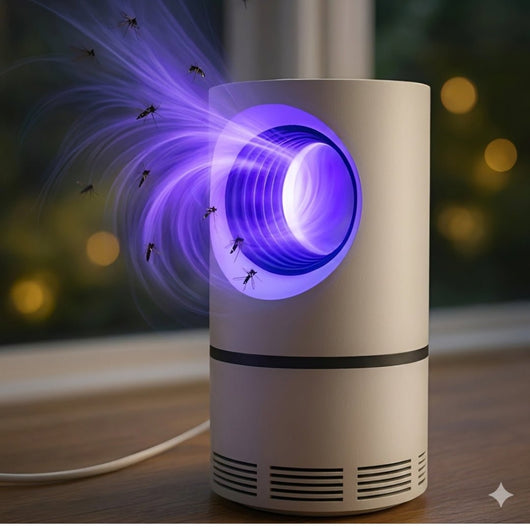 Fliegenfalle elektrisch mit UV-Lampe – Leise, wasserdicht für Innen und Außen, chemiefrei 0