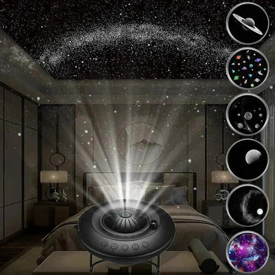 Galaxieprojektor für Kinderzimmer – Einstellbare Farben und Helligkeit mit Planetariumseffekten 0