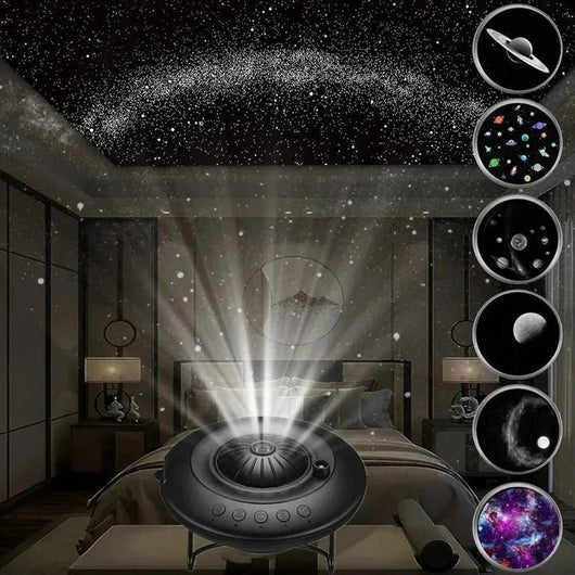 Galaxieprojektor für Kinderzimmer – Einstellbare Farben und Helligkeit mit Planetariumseffekten 0