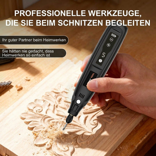 Gravierstift kabellos 35 W – 3 Geschwindigkeitsstufen für Holz, Metall und Kunststoff
