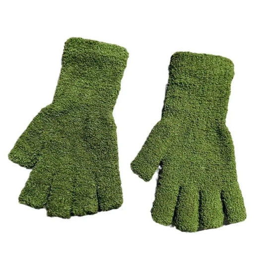 Halbfinger-Winterhandschuhe gestrickt – Warm mit Fleecefutter für Touchscreen-Nutzung 2