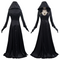 Halloween Kostüm Vampir Lady für Damen – Inklusive Mantel und Accessoires, Cosplay Kostüm