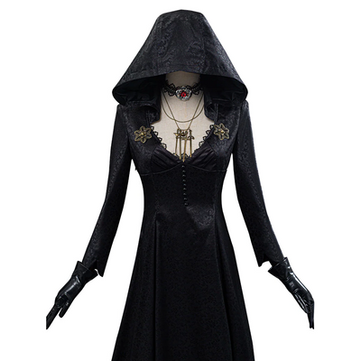 Halloween Kostüm Vampir Lady für Damen – Inklusive Mantel und Accessoires, Cosplay Kostüm 3