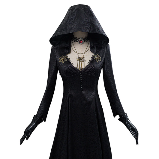 Halloween Kostüm Vampir Lady für Damen – Inklusive Mantel und Accessoires, Cosplay Kostüm 3
