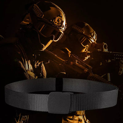 Herren Militärgürtel aus Nylon-Canvas mit verstellbarem Klettverschluss für einen Taillenumfang bis 107 cm