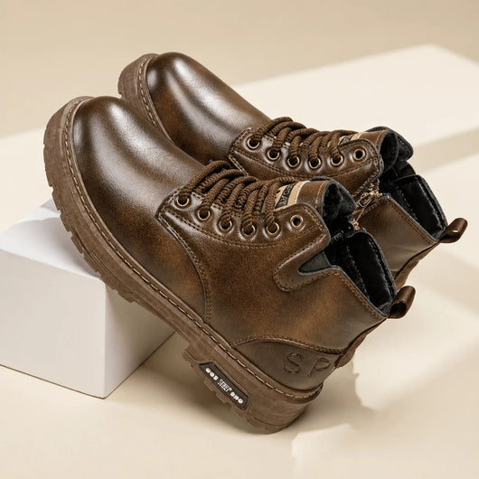Herren Winterstiefel mit Reißverschluss – Hoher Schaft, Gepolsterte Sohle für Kalte Tage 4
