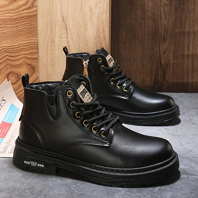 Herren Winterstiefel mit Reißverschluss – Hoher Schaft, Gepolsterte Sohle für Kalte Tage 5
