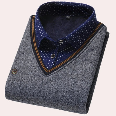 Herrenpullover mit Hemdkragen – Weiches Material, Größen M-4XL für Alltag und Büro 5