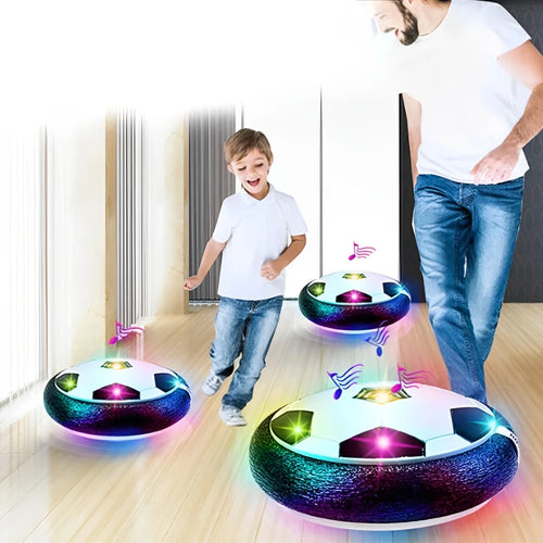 Hoverball 2er-Set – Luftkissen Fußball mit LED-Beleuchtung für drinnen und draußen