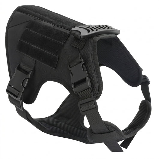 Hundegeschirr gepolstert für große Hunde – Verstellbar mit Molle-System und Anti-Zieh-Funktion 3
