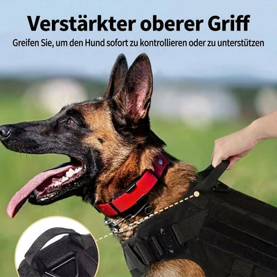 Hundegeschirr gepolstert für große Hunde – Verstellbar mit Molle-System und Anti-Zieh-Funktion 6