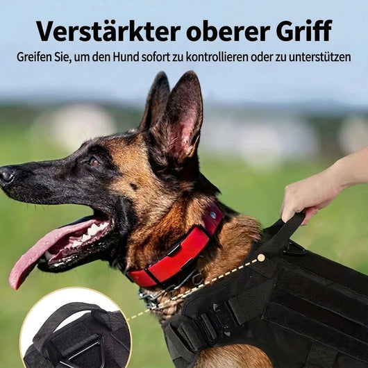Hundegeschirr gepolstert für große Hunde – Verstellbar mit Molle-System und Anti-Zieh-Funktion 6