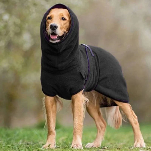 Hundemantel Winter wasserdicht mit reflektierenden Streifen – Verstellbarer Kragen für Spaziergänge