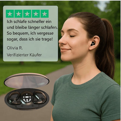 In-Ear Kopfhörer mit Geräuschunterdrückung – Kabellos, IPX5 Wasserschutz für Seitenschläfer