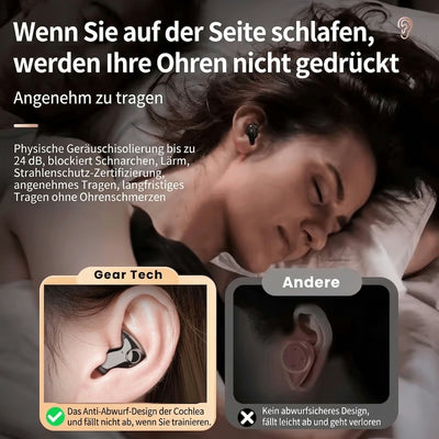 In-Ear Kopfhörer mit Geräuschunterdrückung – Kabellos, IPX5 Wasserschutz für Seitenschläfer