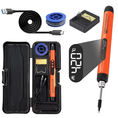 Kabelloser Lötkolben mit digitaler Temperaturanzeige – 3 Temperaturstufen, USB-Ladefunktion 0