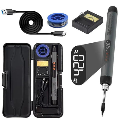 Kabelloser Lötkolben mit digitaler Temperaturanzeige – 3 Temperaturstufen, USB-Ladefunktion 1