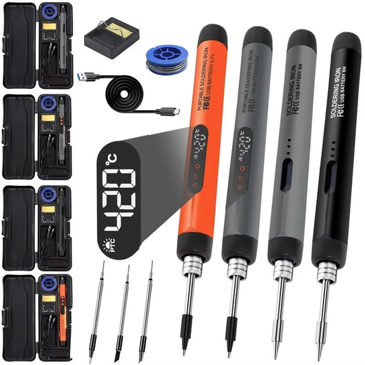 Kabelloser Lötkolben mit digitaler Temperaturanzeige – 3 Temperaturstufen, USB-Ladefunktion 4