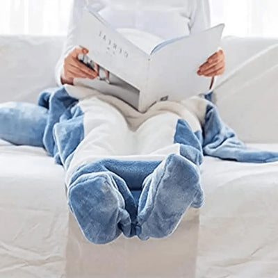 Kapuzendecke aus Fleece mit Hai-Motiv – Warm, leicht, Größen M bis 2XL 1