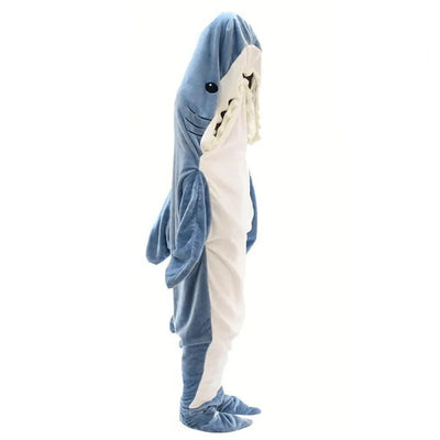 Kapuzendecke aus Fleece mit Hai-Motiv – Warm, leicht, Größen M bis 2XL 5