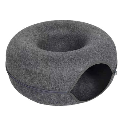 Katzenbett aus kratzfestem Filz mit Tunnel – Ideal für mehrere Katzen, Belüftung und Stabilität 2