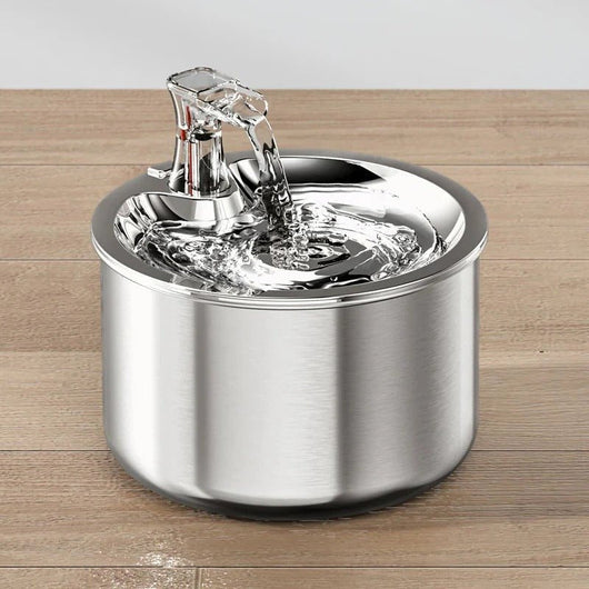 Katzenbrunnen Edelstahl mit 2L – Trinkbrunnen für Katzen mit 4-Schicht-Filtersystem 3